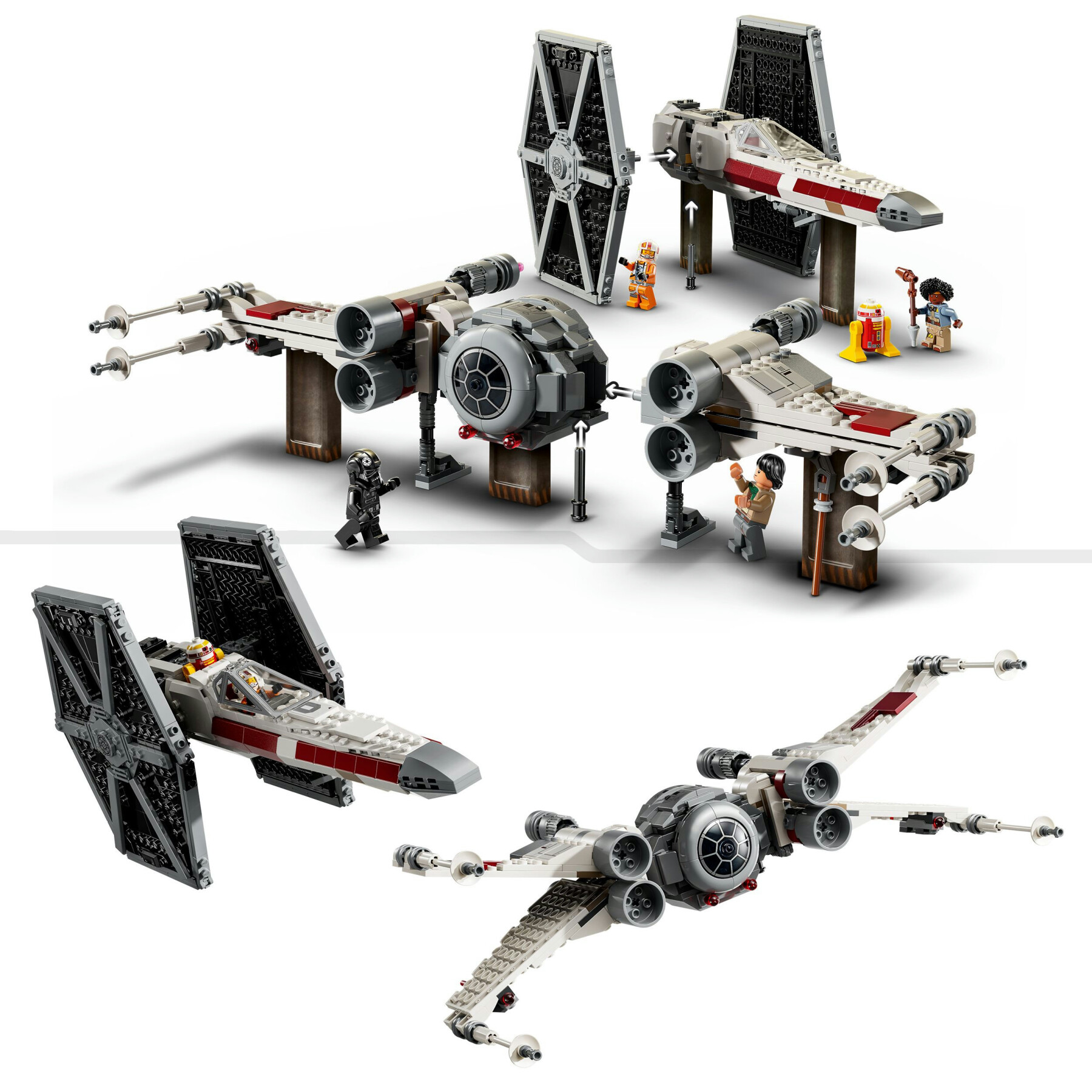 Lego Star Wars 75393 Mash-Up Tie Fighter E X-Wing, Modellini Di Astronavi, Giocattolo Bambini 9+ - LEGO