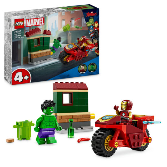 Lego Marvel 76287 Iron Man Con Moto E Hulk, Giocattolo Con 2 Minifigure - LEGO