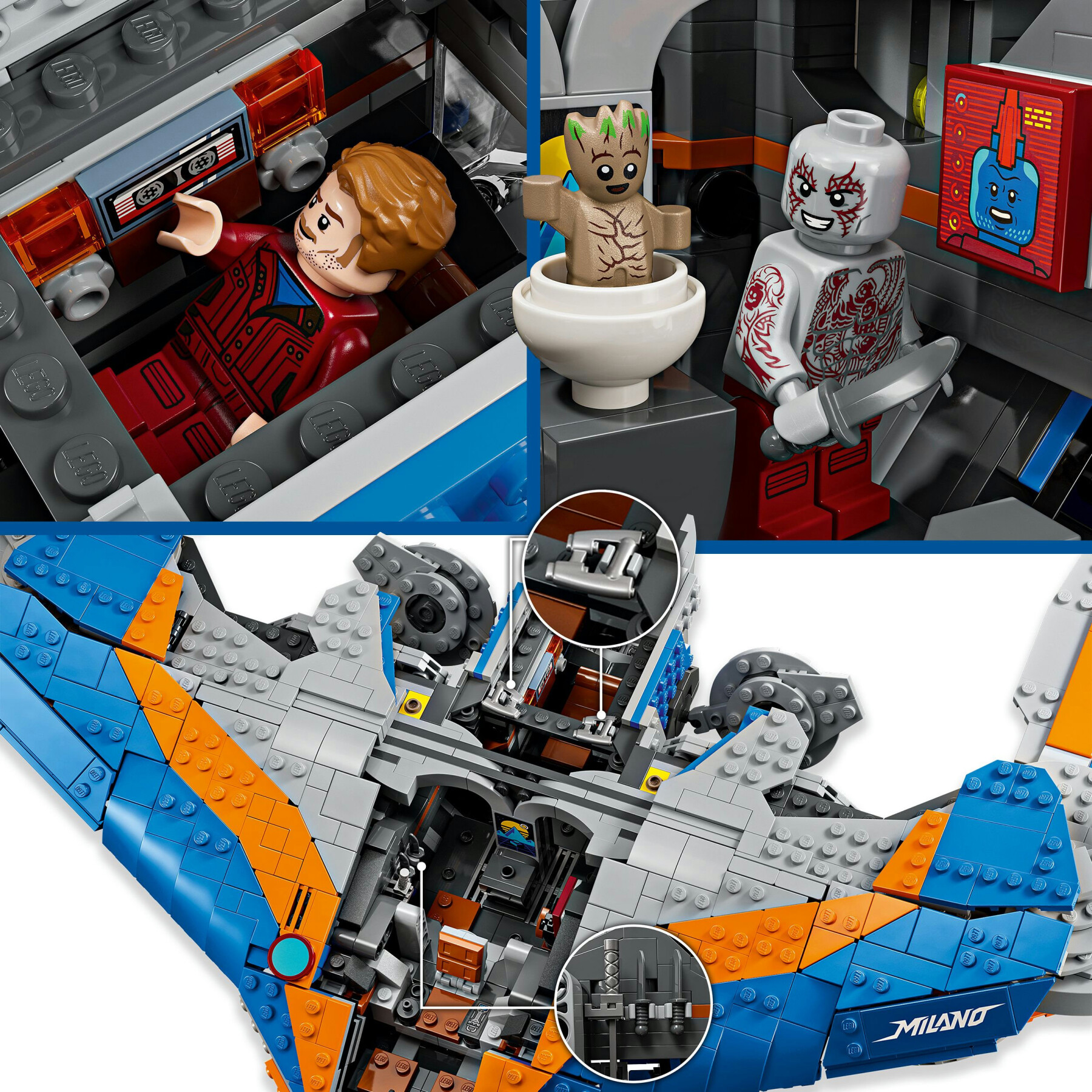 Lego Marvel 76286 Guardiani Della Galassia: Milano- Astronave Con 4 Supereroi - LEGO