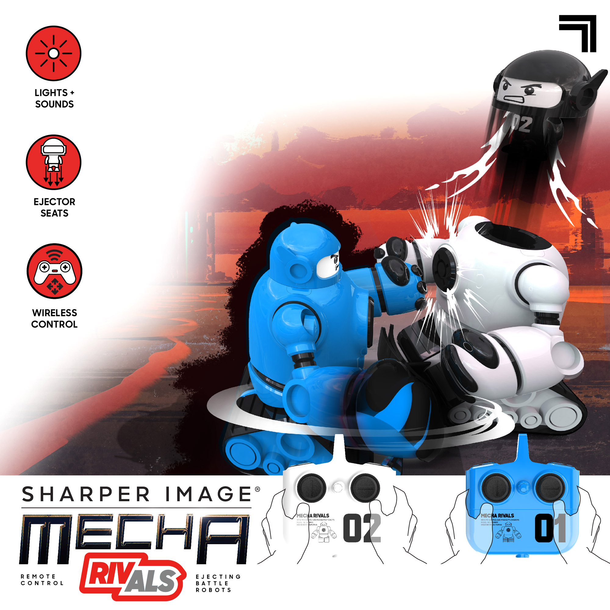 Set Robot da Battaglia RC Rival Mecha - Sharper Image