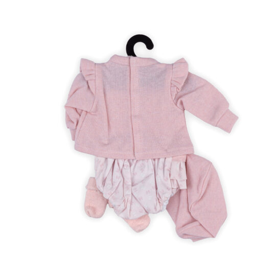 Completo con maglioncino rosa e pantaloncino con volant per My FAO Doll 40cm - FAO Schwarz