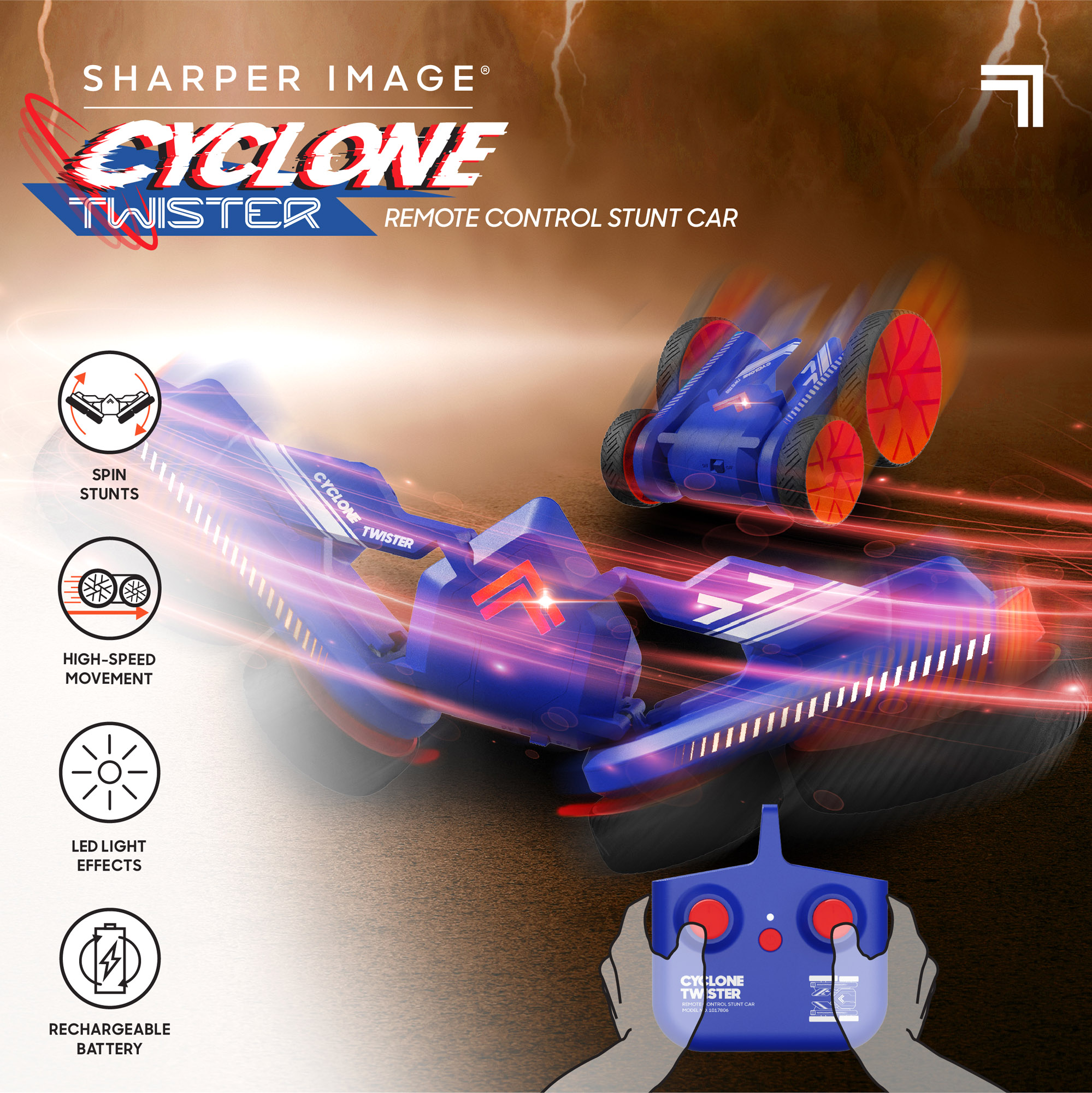 Auto radiocomandata Acrobatica Cyclone Twister Stunt Car - Sharper Image