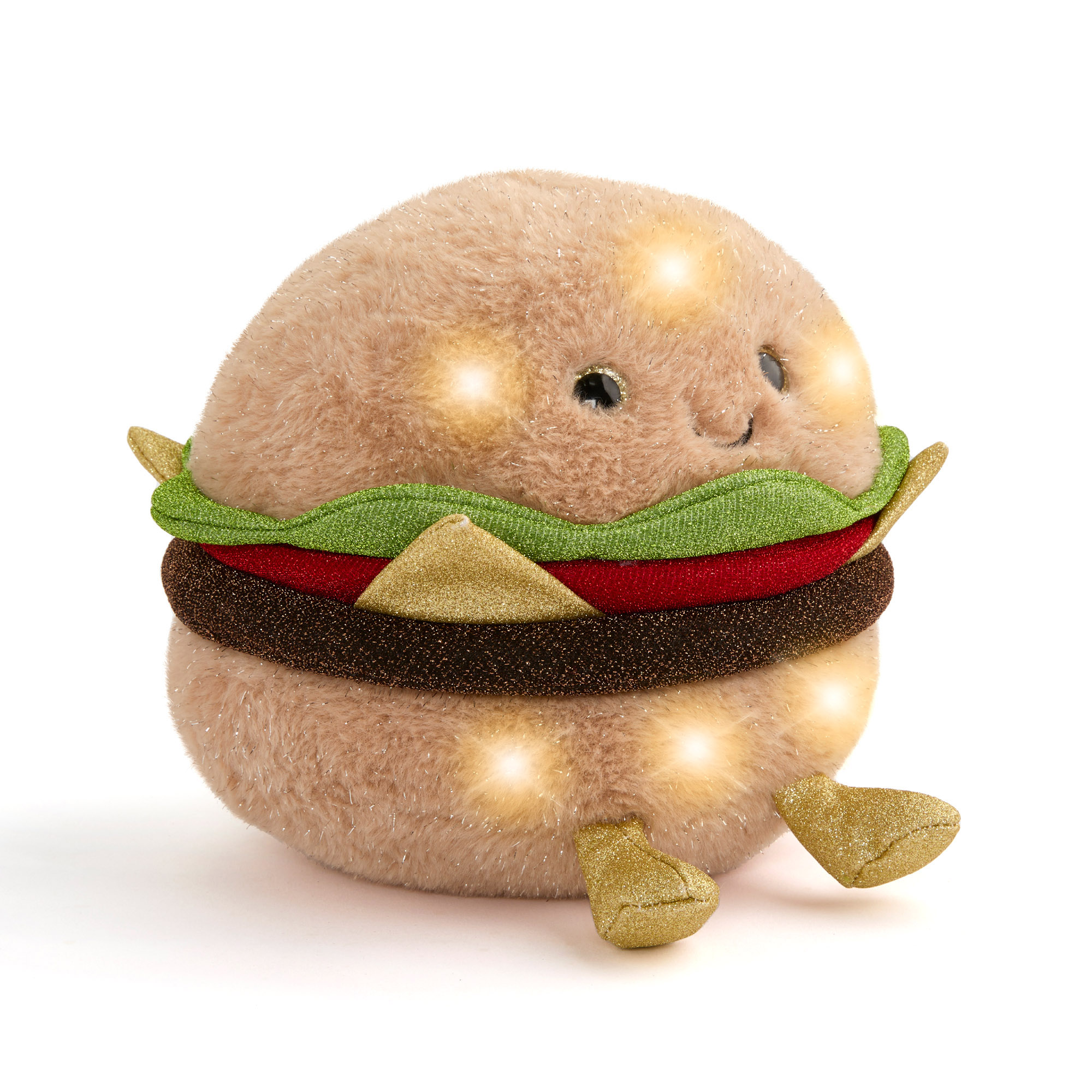 Peluche Hamburger Glow Brights con luci e suoni 28 cm - FAO Schwarz