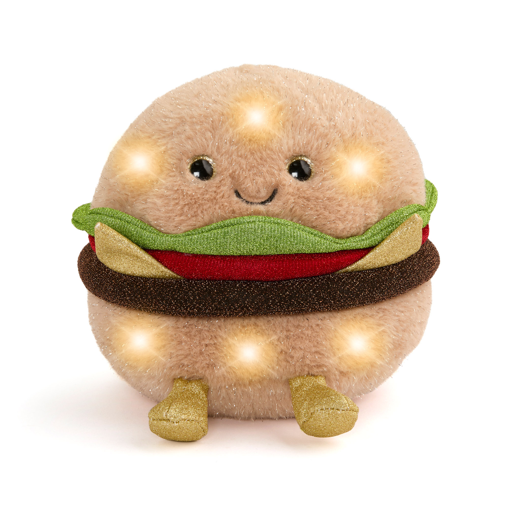 Peluche Hamburger Glow Brights con luci e suoni 28 cm - FAO Schwarz