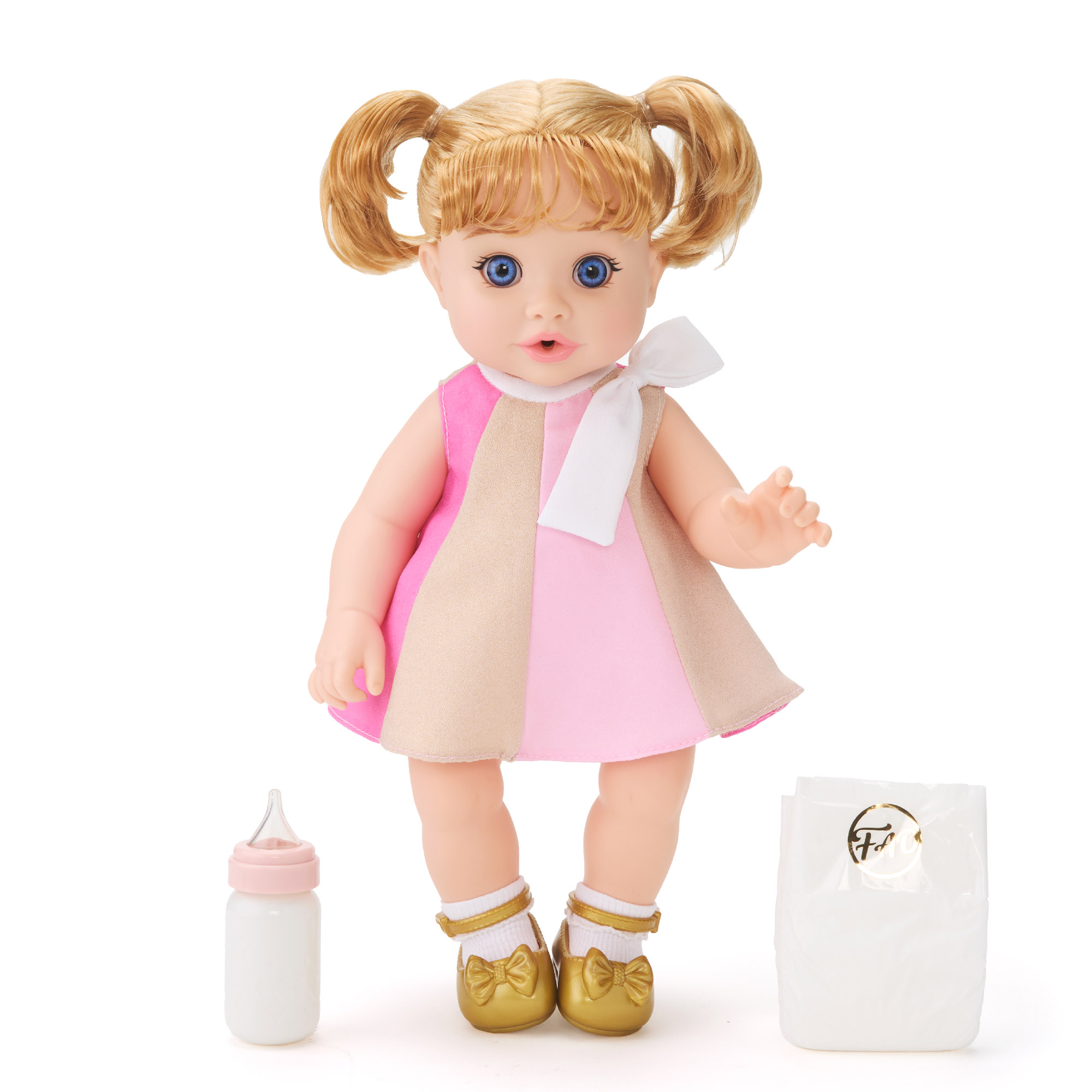 Bambola Interattiva Drink & Wet capelli biondi 35 cm FAO Baby - FAO Schwarz