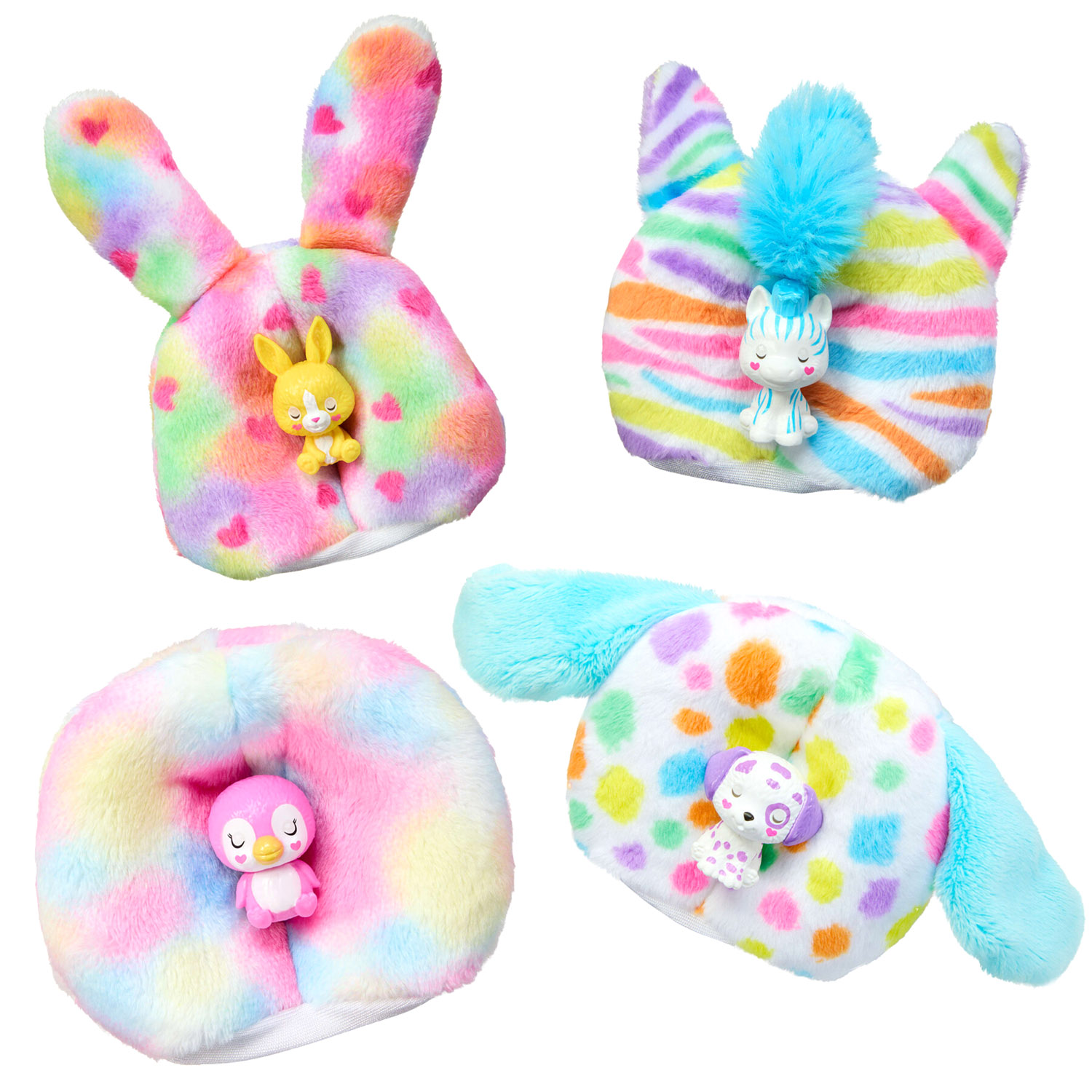 Barbie Cutie Reveal serie Color Dream con costume da animale di peluche tye-die e 10 accessori, effetto cambia colore - Barbie