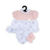 Abito in tricot e mussola rosa e bianco per My FAO Doll 40cm - FAO Schwarz