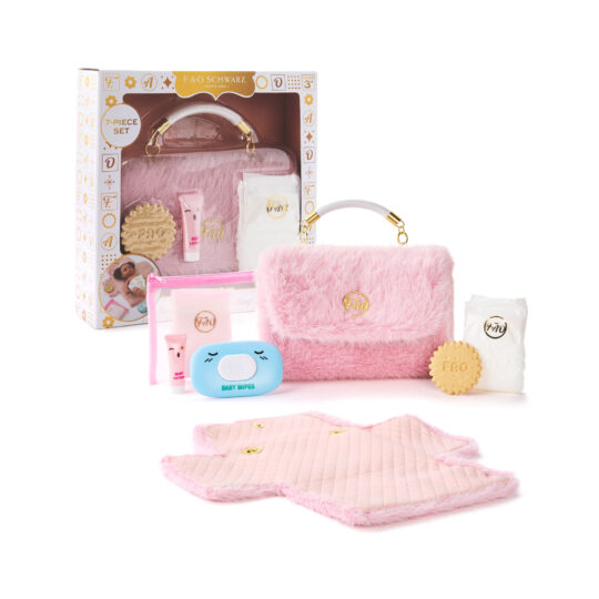 Set borsa fasciatoio in pelliccia sintetica per bambole FAO Baby - FAO Schwarz