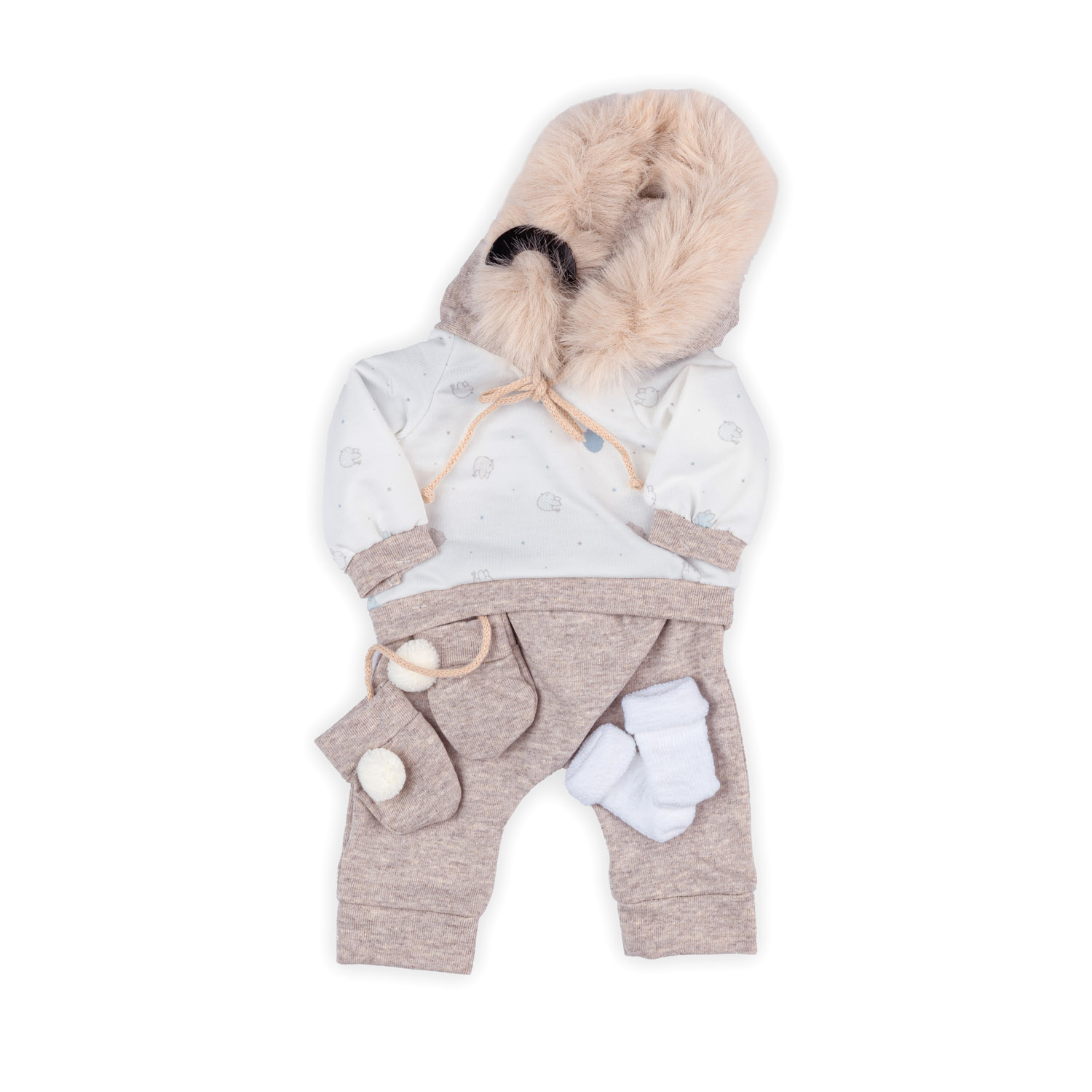 Completo tuta con cappuccio e pelliccia per My FAO Doll 40cm - FAO Schwarz