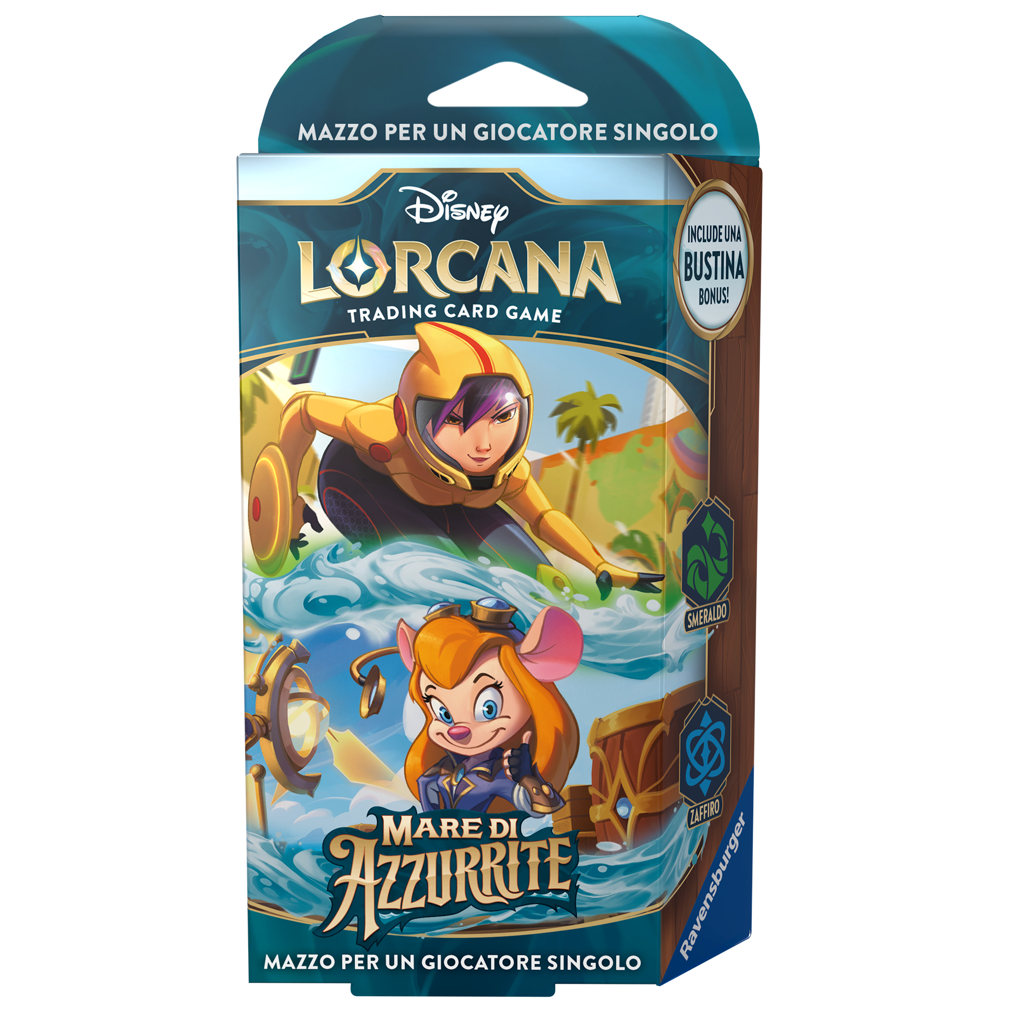 Ravensburger Disney Lorcana TCG: Mare di Azzurrite Starter Deck Smeraldo & Zaffiro - Lorcana