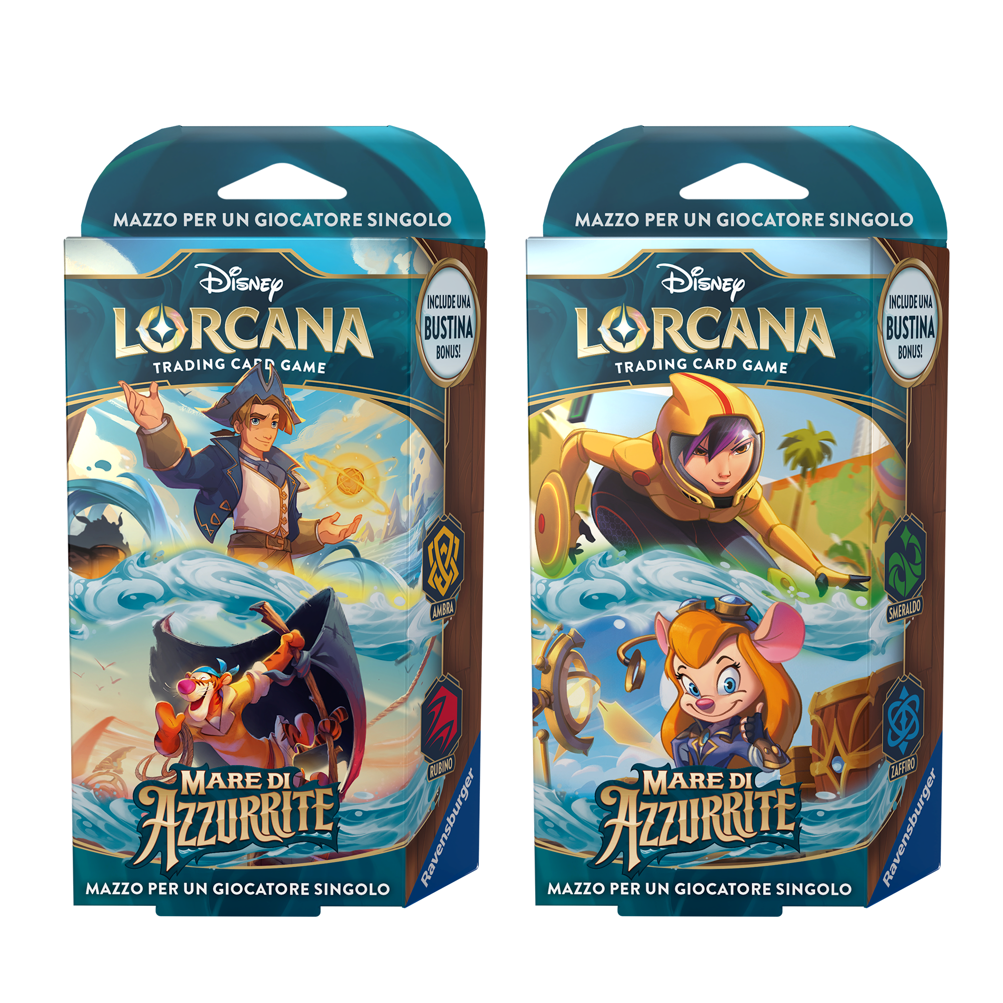 Ravensburger Disney Lorcana TCG: Mare di Azzurrite Starter Deck Ambra & Rubino - Lorcana