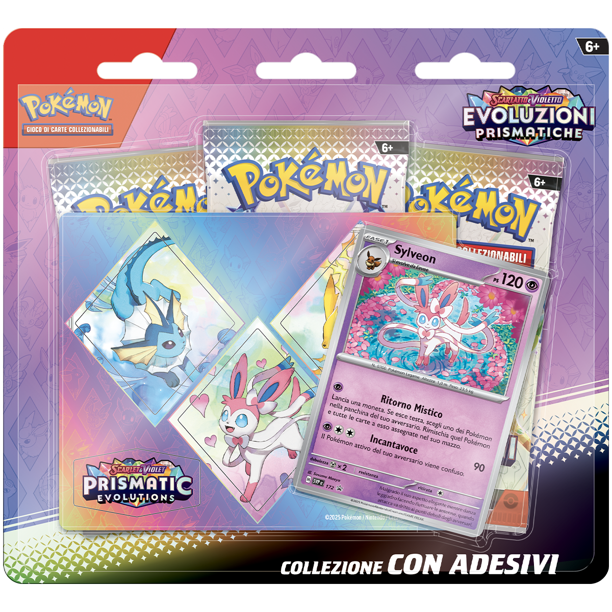 Collezione assortita con adesivi di Scarlatto e Violetto assortita – Evoluzioni Prismatiche - Pokémon