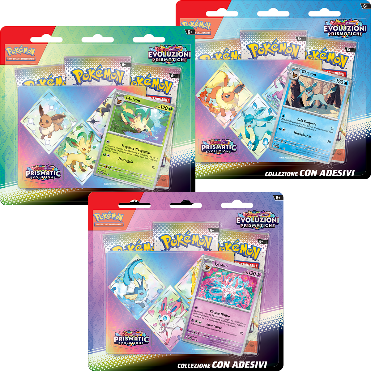 Collezione assortita con adesivi di Scarlatto e Violetto assortita – Evoluzioni Prismatiche - Pokémon