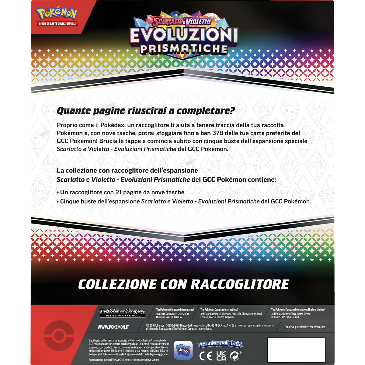 Raccoglitore ufficiale della collezione Scarlatto e Violetto – Evoluzioni Prismatiche - Pokémon