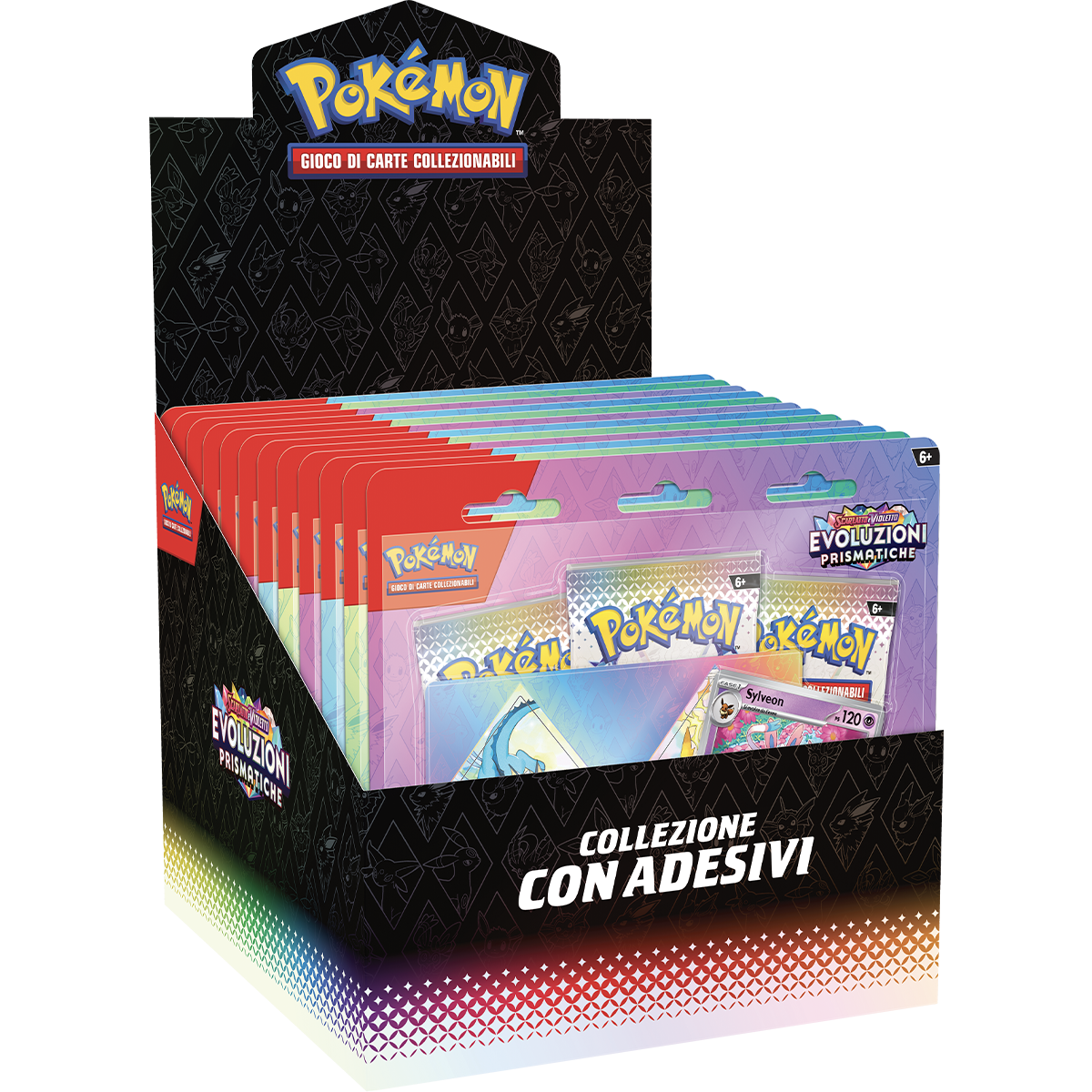 Collezione assortita con adesivi di Scarlatto e Violetto assortita – Evoluzioni Prismatiche - Pokémon