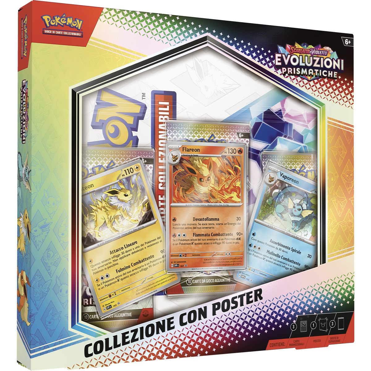 Collezione esclusiva con poster dell’espansione Scarlatto e Violetto – Evoluzioni Prismatiche - Pokémon