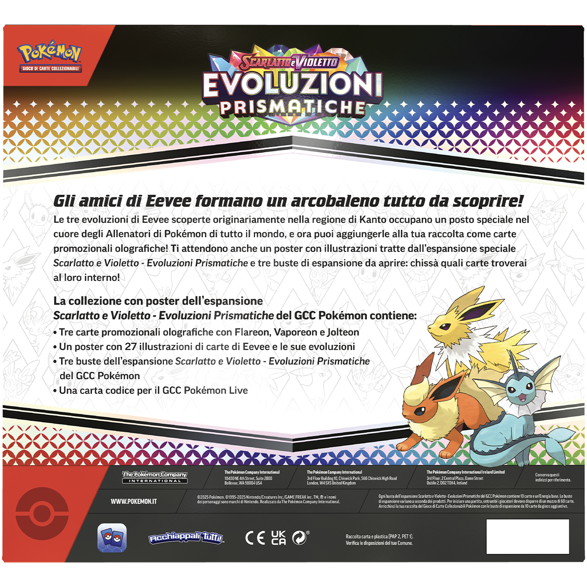 Collezione esclusiva con poster dell’espansione Scarlatto e Violetto – Evoluzioni Prismatiche - Pokémon