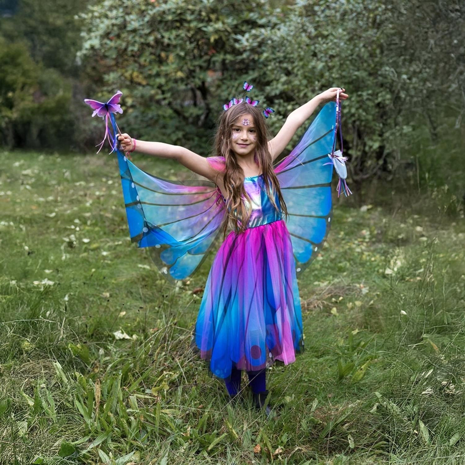 Abito Farfalla Blu e Viola da 2 a 8 anni - Great Pretenders