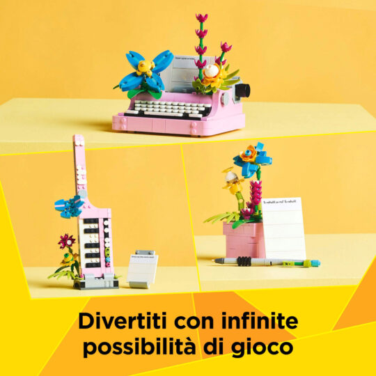 Lego Creator 3 in 1 31169 Macchina da Scrivere con Fiori - LEGO