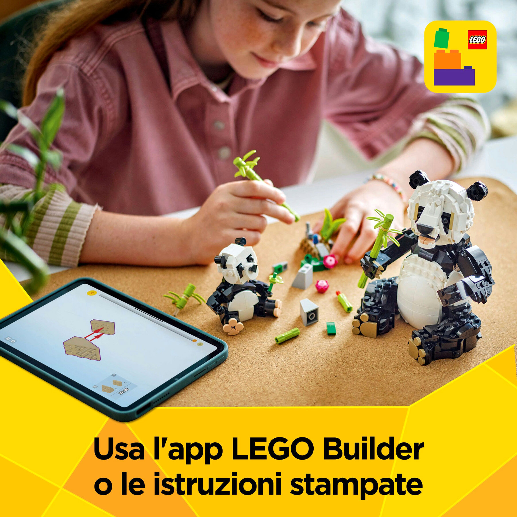 Lego Creator 3 in 1 31165 Animali Selvatici - Famiglia di Panda - LEGO