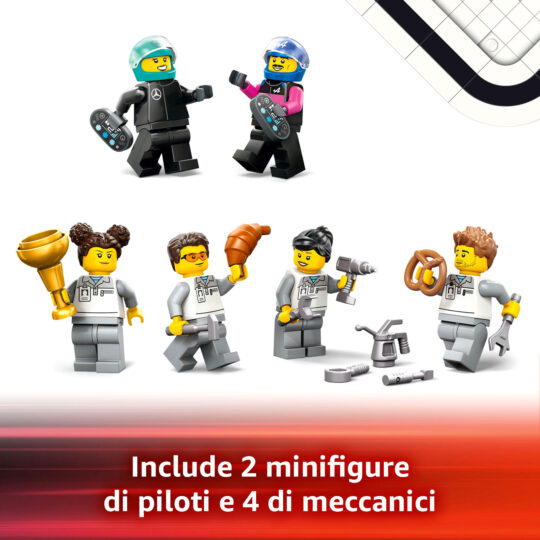Lego City 60444 Garage con Monoposto Mercedes-AMG e Alpine F1 - LEGO