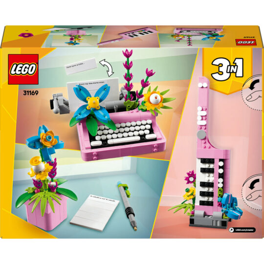 Lego Creator 3 in 1 31169 Macchina da Scrivere con Fiori - LEGO