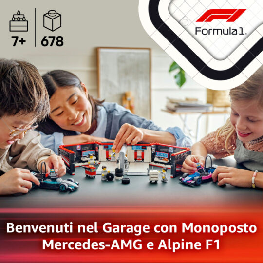 Lego City 60444 Garage con Monoposto Mercedes-AMG e Alpine F1 - LEGO