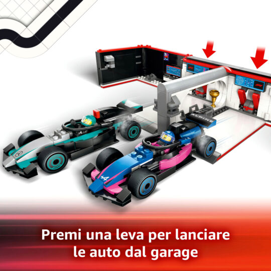 Lego City 60444 Garage con Monoposto Mercedes-AMG e Alpine F1 - LEGO