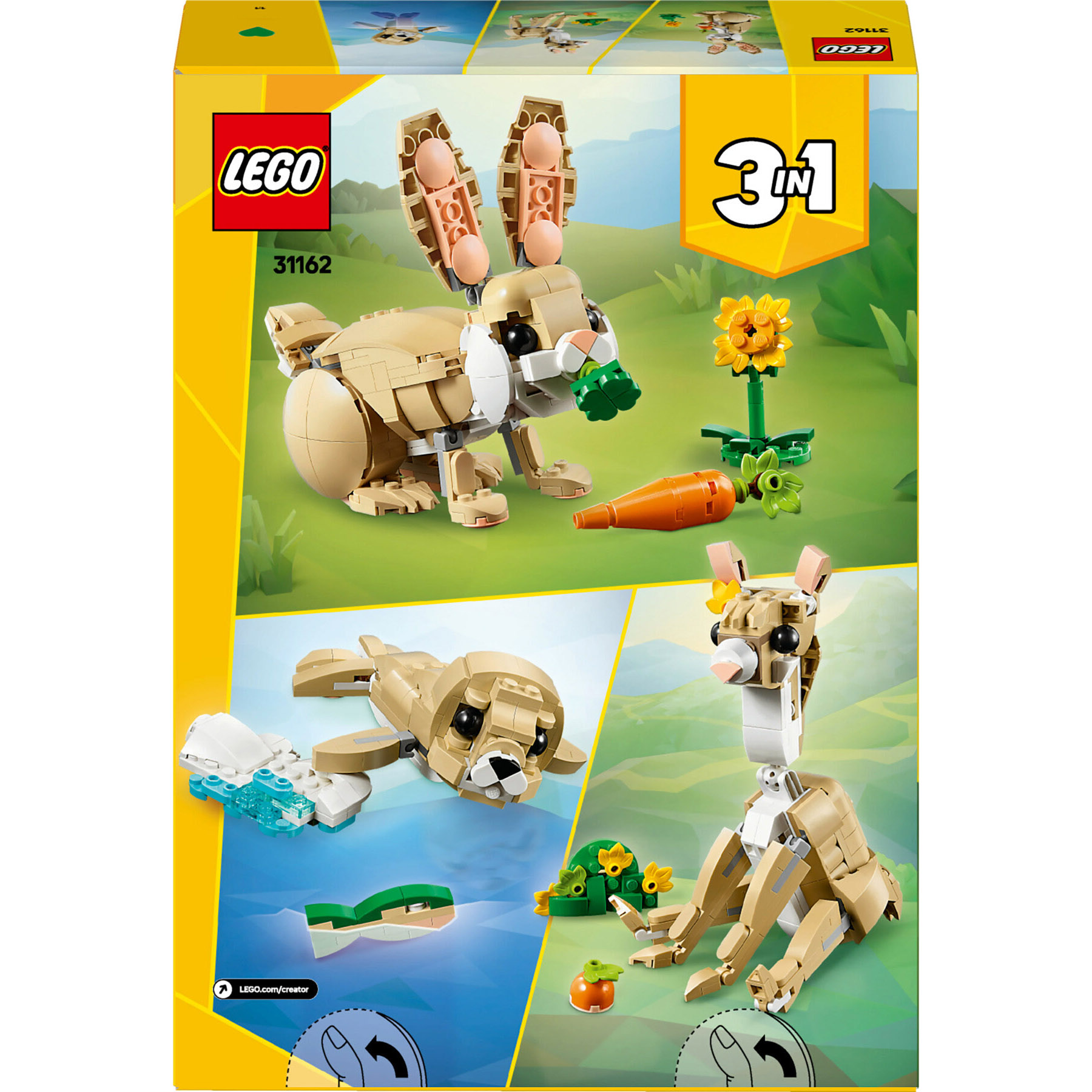 Lego Creator 3 in 1 31162 Adorabile Coniglio Giocattolo - LEGO