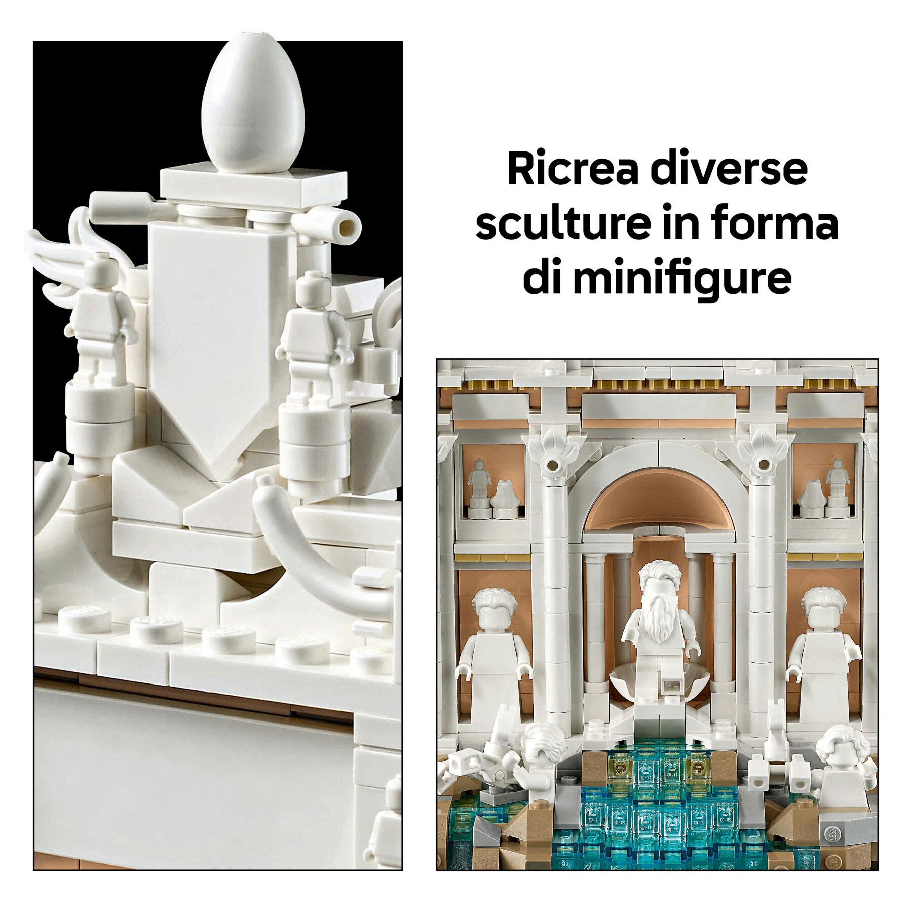 Lego Architecture 21062 - Fontana di Trevi - Kit Modellismo di Monumenti - LEGO