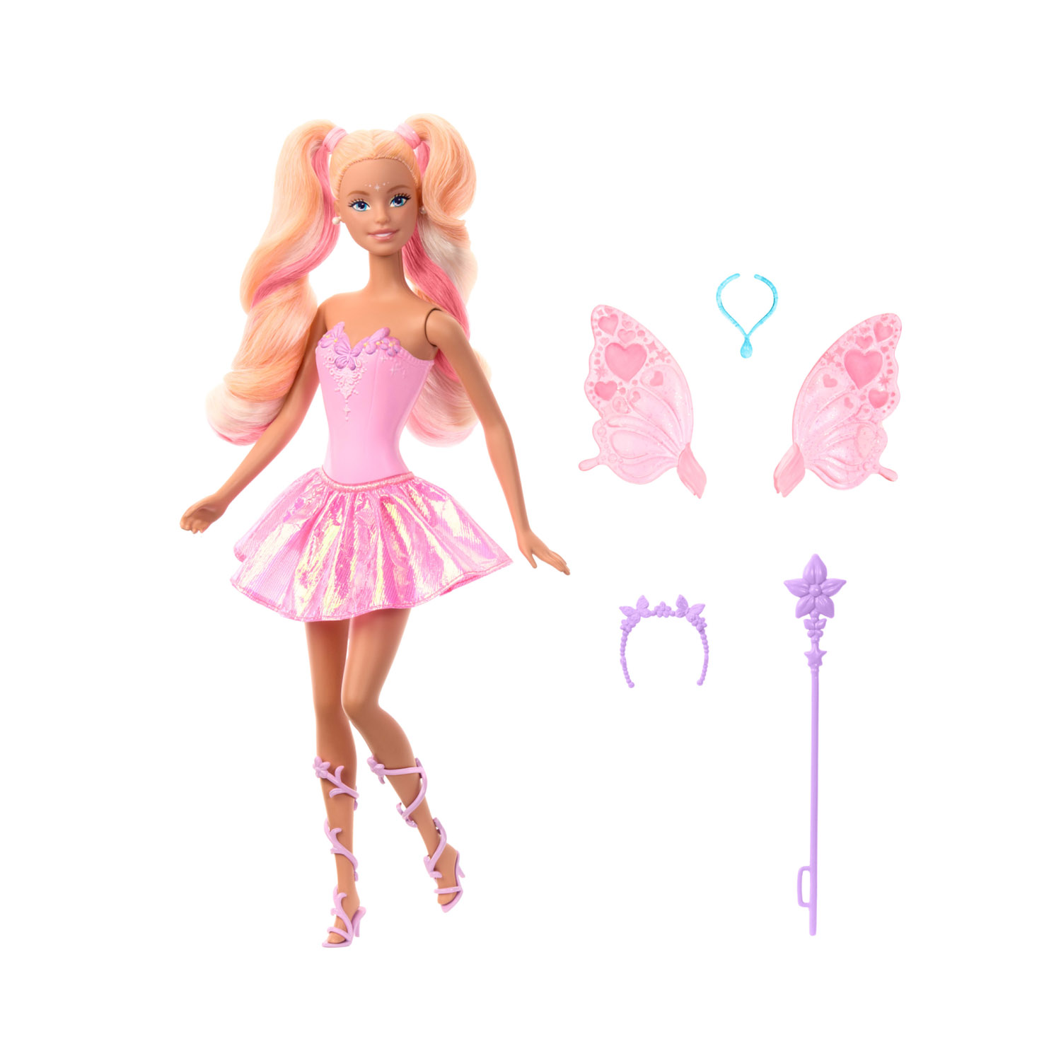 Barbie Fata Magica con Bacchetta e Ali – Bambola Fantasy con Capelli Biondi e Abito Cangiante - Barbie