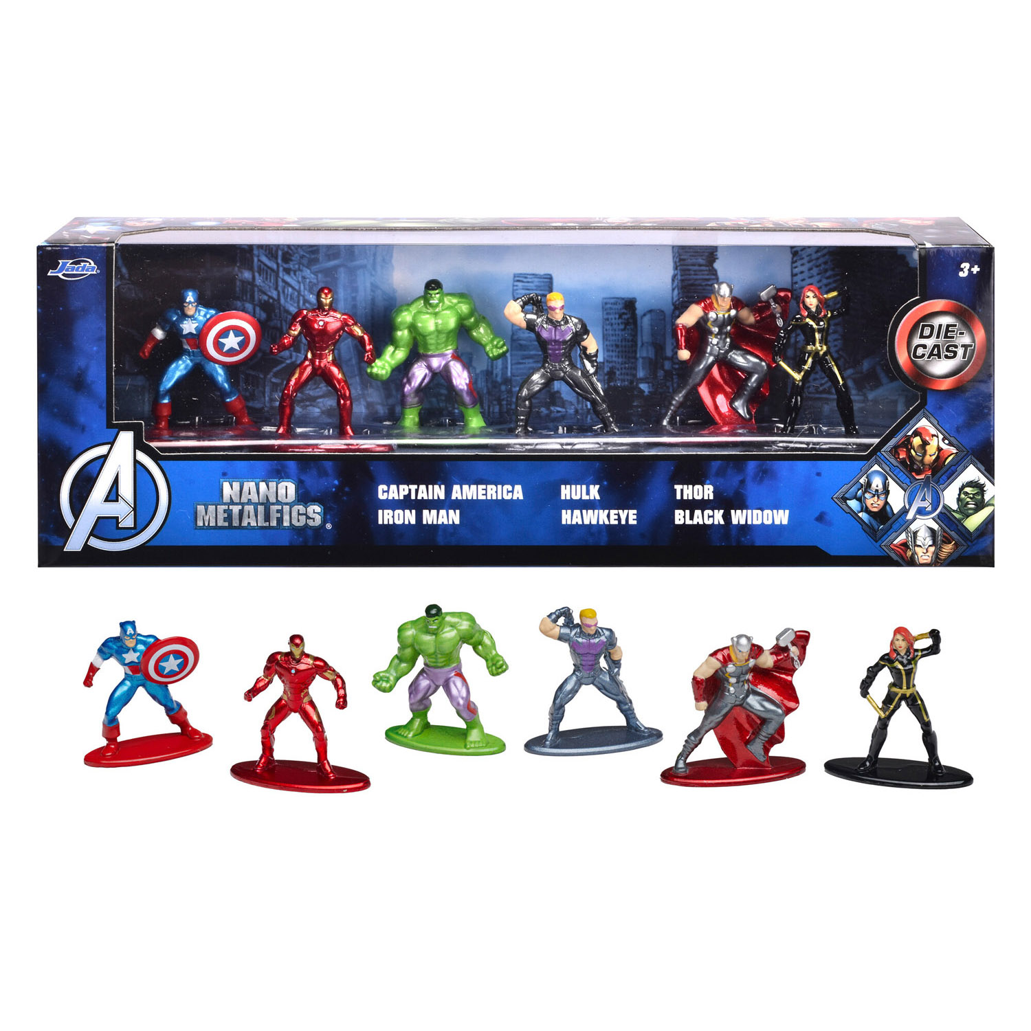 Avengers Diorama pack con sei personaggi di metallo - Marvel