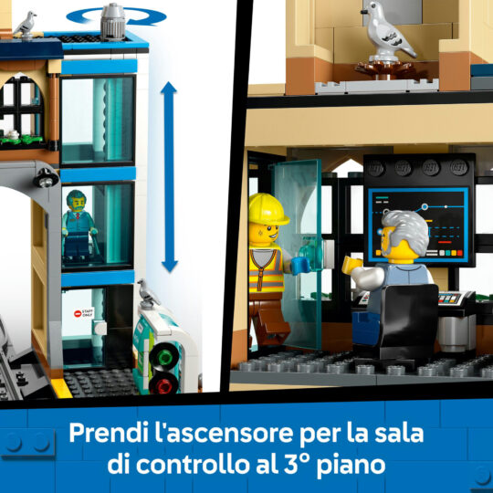 LEGO City 60469 Stazione centrale: veicolo, ascensore, binario - LEGO