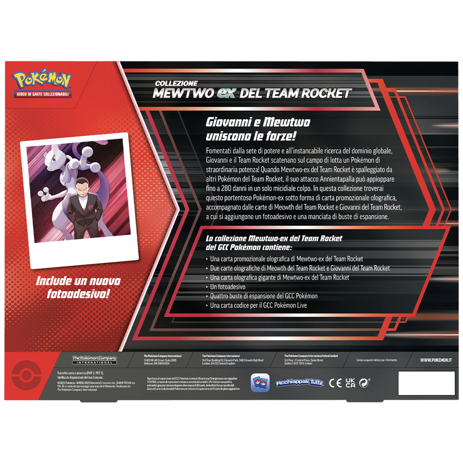 Collezione Mewtwo-Ex del Team Rocket del GCC Pokémon - Pokémon