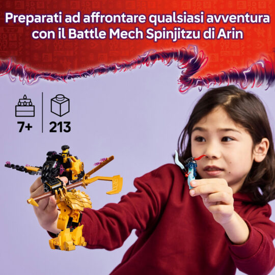 LEGO Ninjago 71839 Battle Mech Spinjitzu Arin: drago, 2 minifigure - LEGO