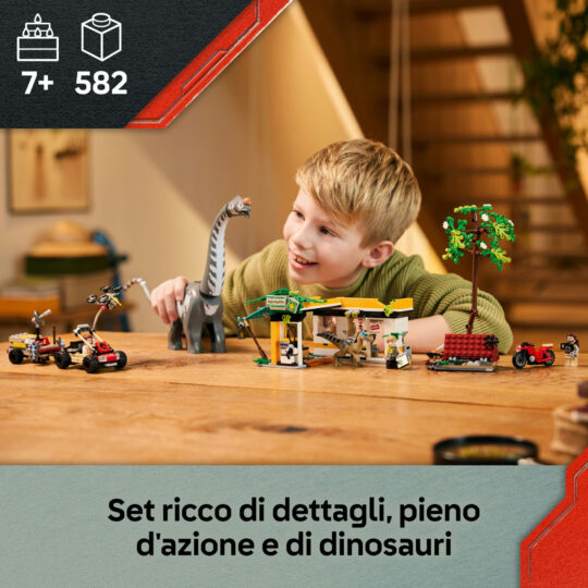 LEGO Jurassic World 76973 Raptor e Titanosauro in fuga - Jurassic World, LEGO