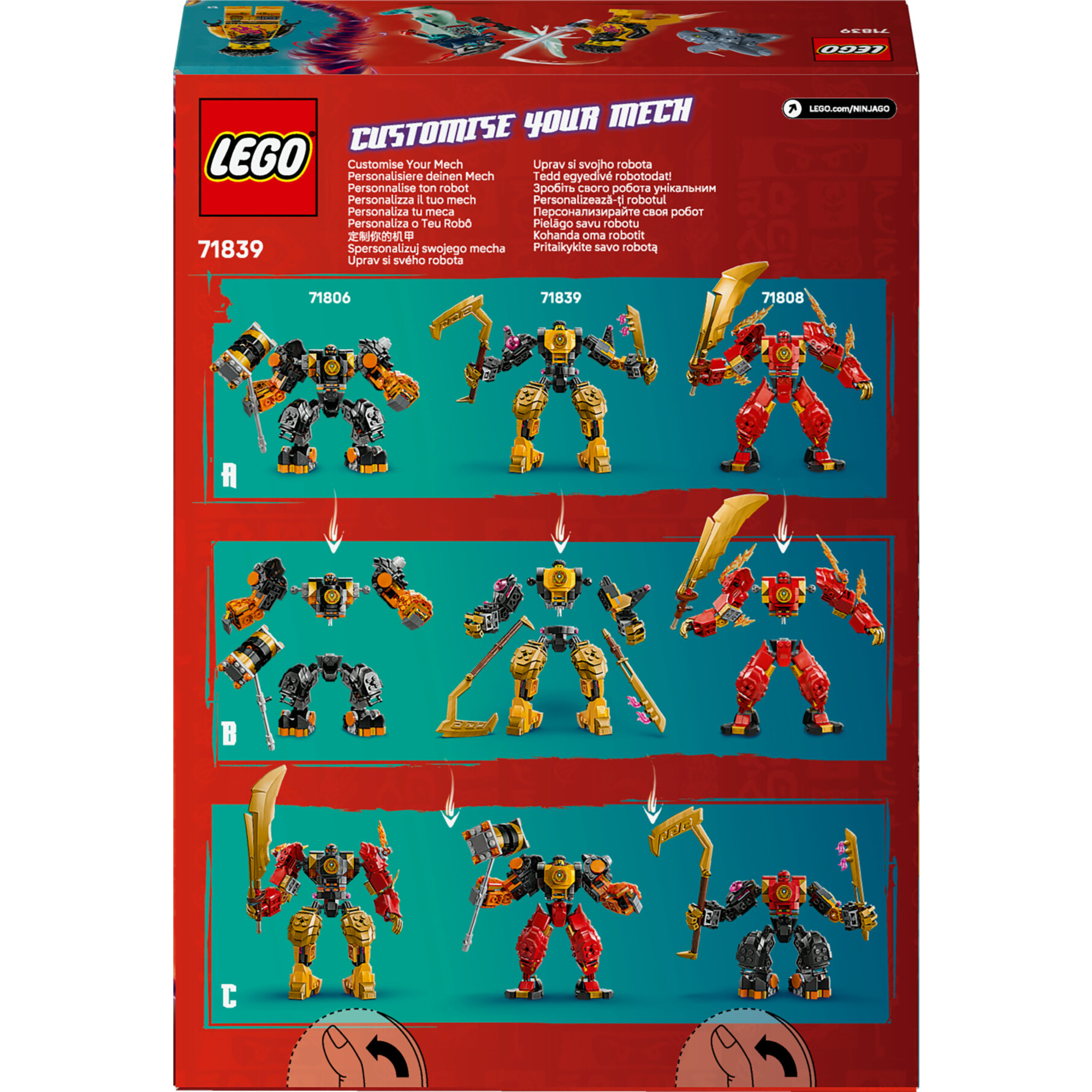 LEGO Ninjago 71839 Battle Mech Spinjitzu Arin: drago, 2 minifigure - LEGO