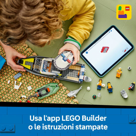 LEGO City 60456 Inseguimento motoscafo polizia: 2 barche, squalo - LEGO