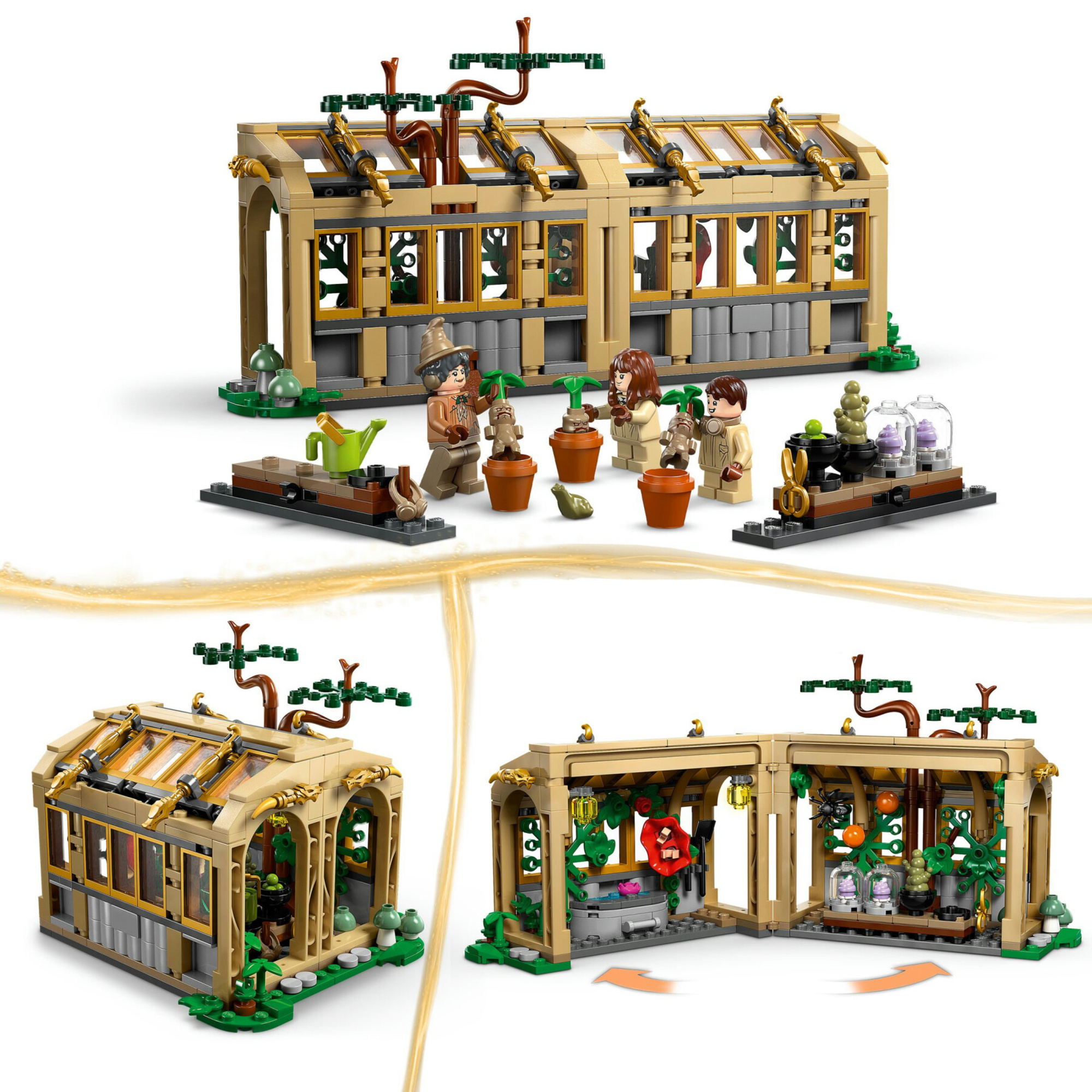 LEGO Harry Potter 76445 Hogwarts: lezione erbologia, 3 minifigure - Harry Potter, LEGO