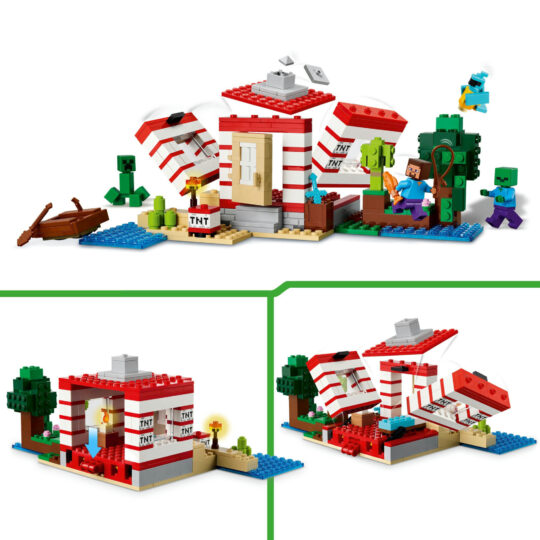 LEGO Minecraft 21275 Casa giungla esplosiva: tnt, barca, 3 personaggi - LEGO, Minecraft