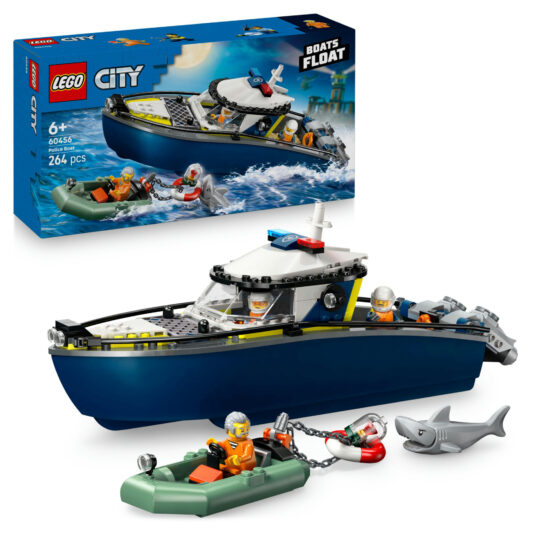 LEGO City 60456 Inseguimento motoscafo polizia: 2 barche, squalo - LEGO