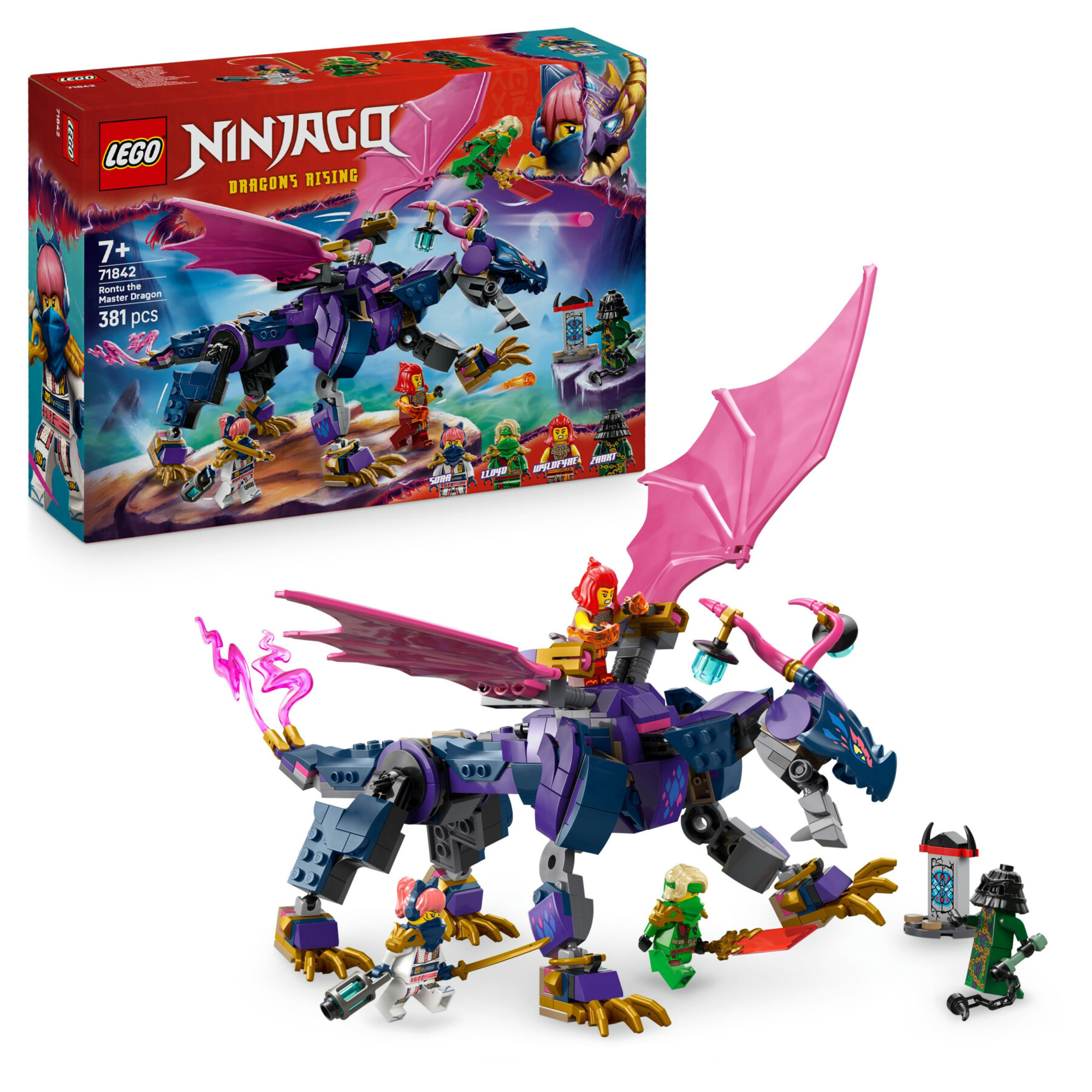 LEGO Ninjago 71842 Rontu Drago Maestro: snodabile, 3 minifigure - LEGO