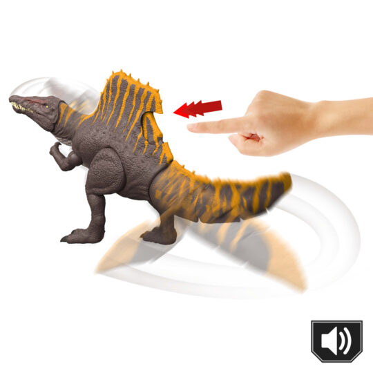Jurassic World Spinosauro Coda Letale - Dinosauro con 2 Mosse d’Attacco – Mattel - Jurassic World