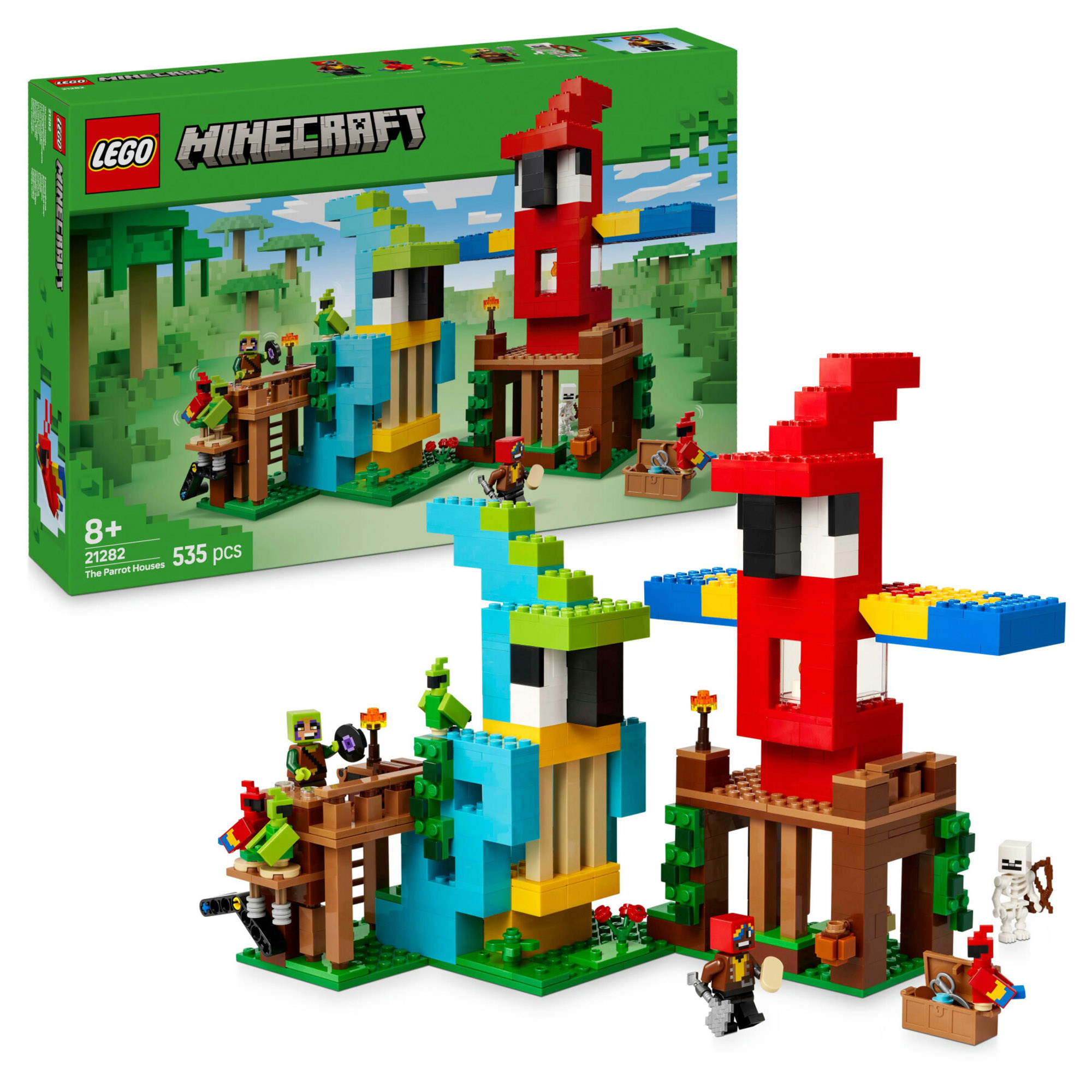 LEGO Minecraft 21282 Le Case Pappagallo Giocattolo con Funzioni - LEGO, Minecraft