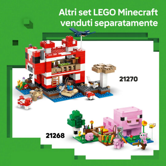 LEGO Minecraft 21282 Le Case Pappagallo Giocattolo con Funzioni - LEGO, Minecraft