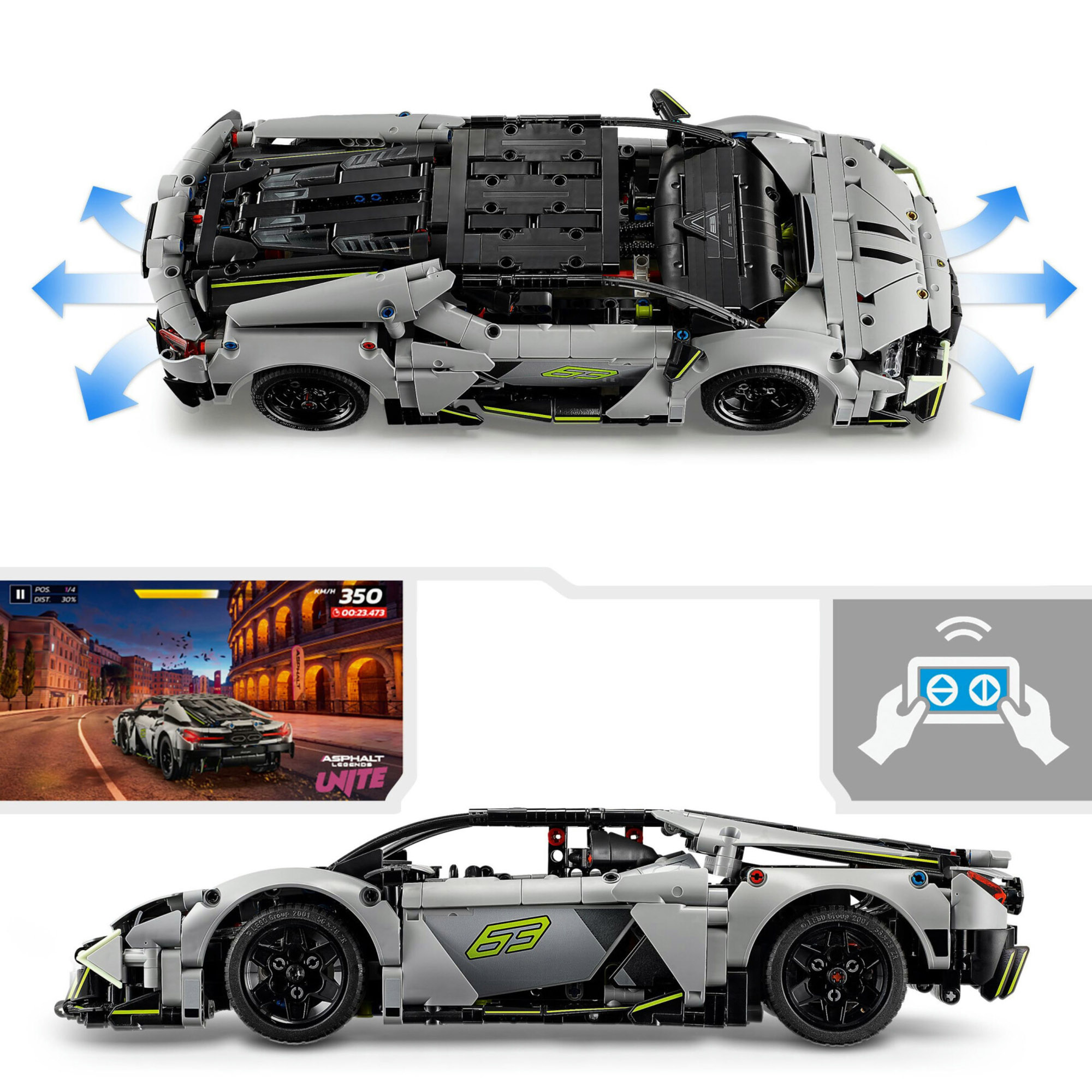 LEGO Technic 42214 Lamborghini Revuelto Rc con Luci e Batteria - LEGO
