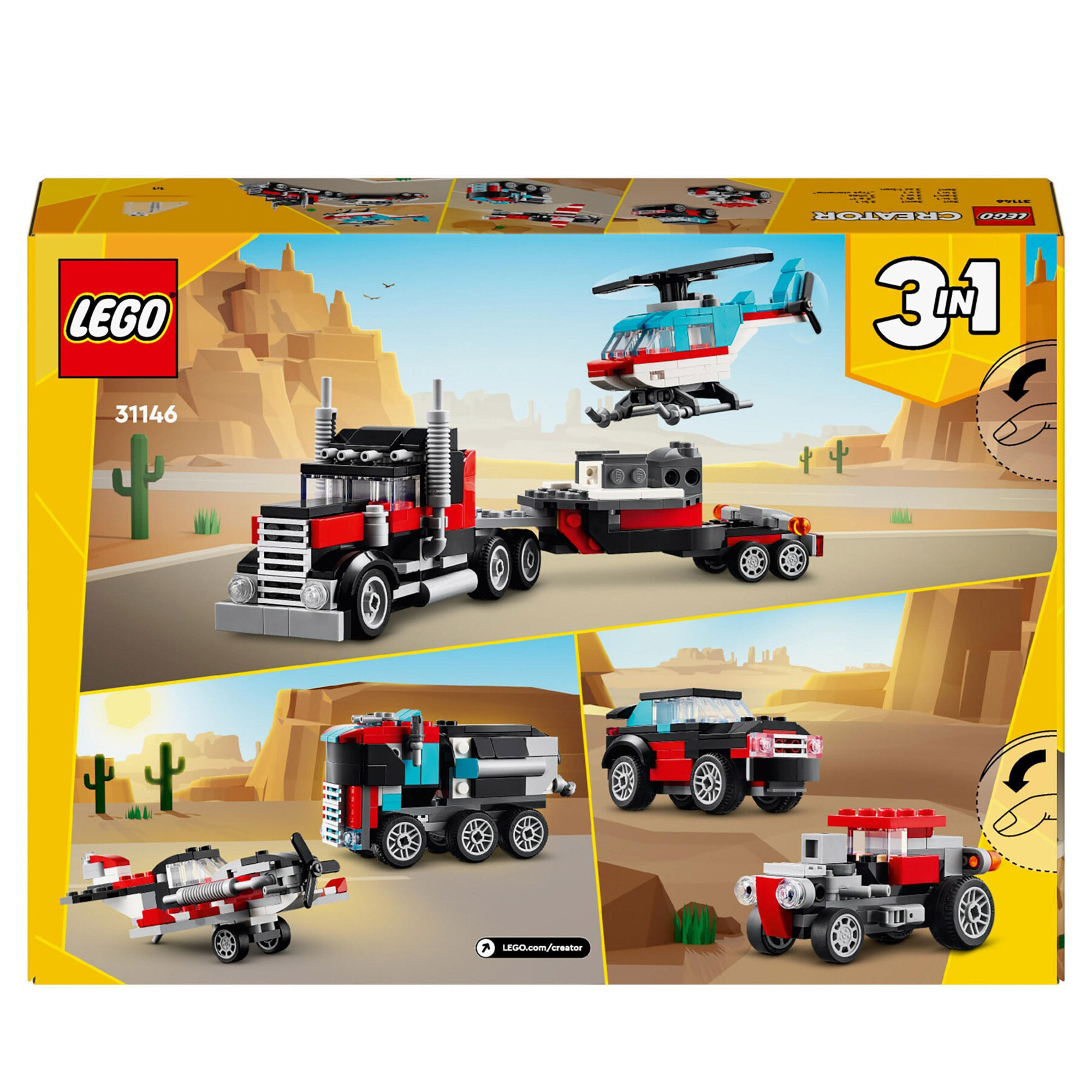 LEGO Creator 31146 3 in 1 Autocarro con Elicottero - LEGO