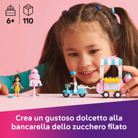 LEGO Friends 42643 Bancarella di Zucchero Filato e Scooter - LEGO