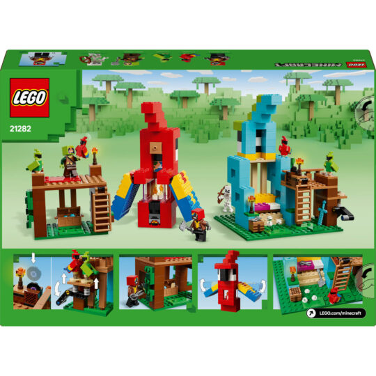 LEGO Minecraft 21282 Le Case Pappagallo Giocattolo con Funzioni - LEGO, Minecraft
