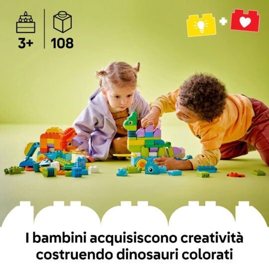 LEGO Duplo 10451 Dinosauri Ruote 3 in 1: Costruisci 3 Coppie - LEGO